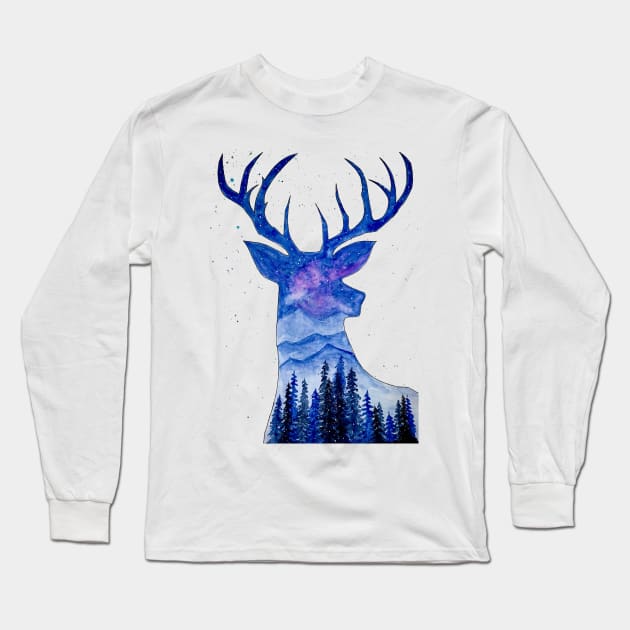 Blue winter Long Sleeve T-Shirt by Whettpaint